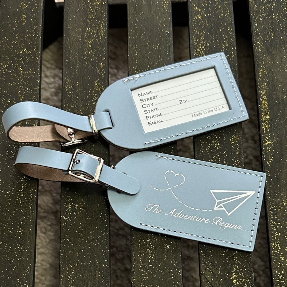Blue Luggage Tag Set of 2